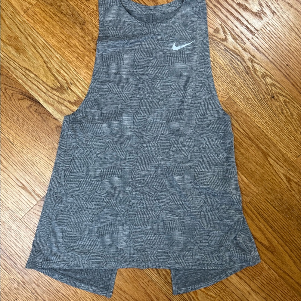 Nike Gray and Blue Sleeveless Muscle Tee